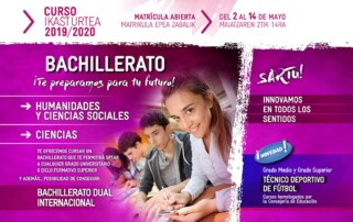 Matrícula Bachillerato 2019-2020